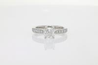 Four Prong Tapered Diamond Engagement Ring