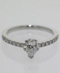 Five Prong Pear Shaped Diamond Engagement Ring