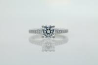 Four Prong Twisted Wire Diamond Engagement Ring