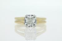 Four Claw Split Shank Diamond Engagement Ring