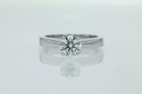 Four Claw Diamond Engagement Ring with Tapered Band
