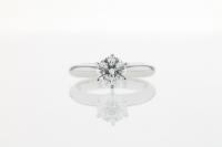 Classic Knife Edge Diamond Engagement Ring