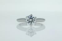 Six Claw Solitaire Diamond Engagement Ring