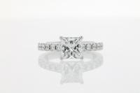 Four Prong Solid Park Lane Diamond Engagement Ring