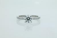 Four Prong Tapered Diamond Engagement Ring