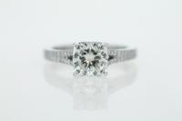 4 Prong Diamond Engagement Ring With Split Shank