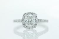 Hal Diamond Engagement Ring with Fleur de Lis Filigree