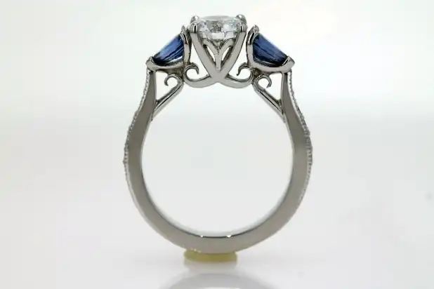 Picture of Three Stone Filigree | Diamond Engagement Ring