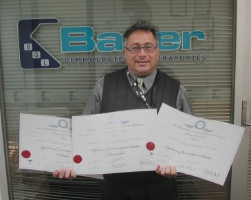 Ronnie Bauer with 3 Diplomas