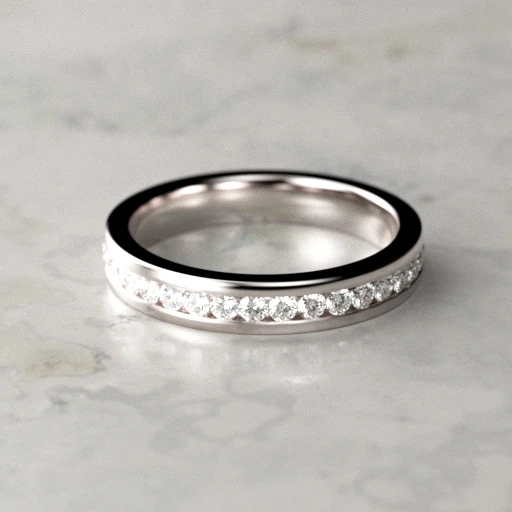 Picture of Channel Set Round Brilliant Wedding Ring