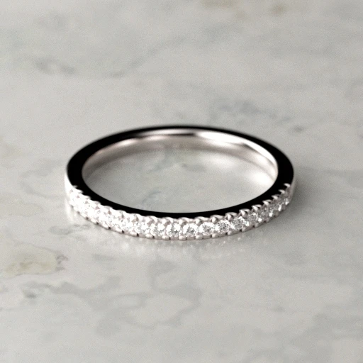 Picture of Fishtail Pave Wedding Ring
