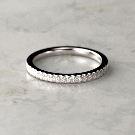 Picture of Claw Pave Set Wedding Ring