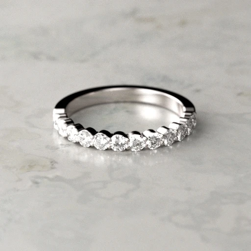 Picture of Single Bezel Shared Claw Wedding Ring