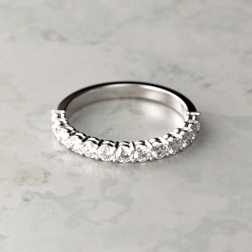 Picture of Shared Claw Double Bezel Wedding Ring